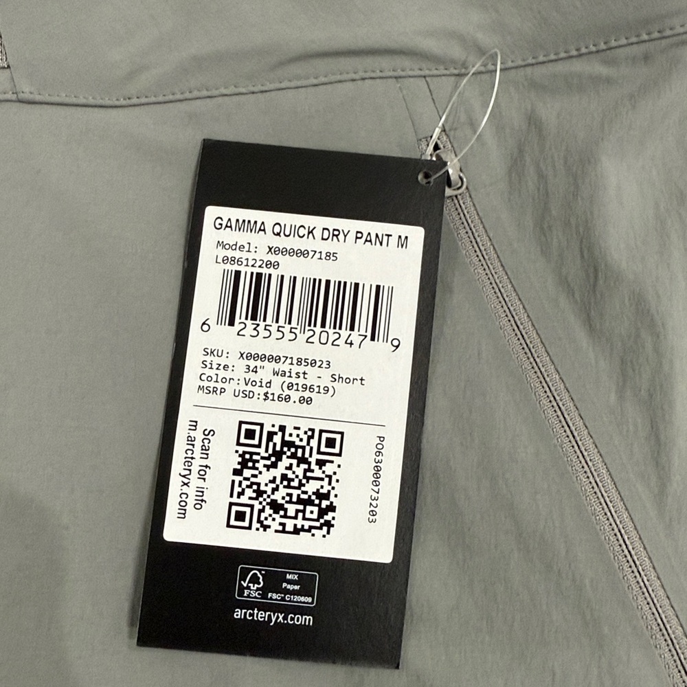 Arc'teryx Gamma Quick Dry Pants in Gray - Picture 7 of 9